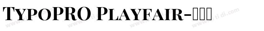 TypoPRO Playfair字体转换